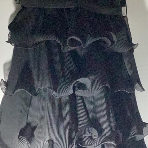 BETSEY & ADAM ELENI" SCUBA CREPE TOP AND CHIFFON SKIRT FLOOR LENGTH DRESS - Picture 8 of 13